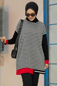 Black Hijab Knitwear Tunic 20152S - 3