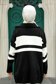 Black Hijab Knitwear Tunic 26961S - 4