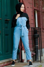 Black Hijab Overalls 241S - 3