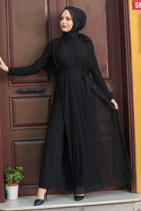Black Hijab Overalls 30120S - NEVA STYLE
