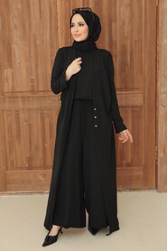 Black Hijab Overalls 51890S - 4