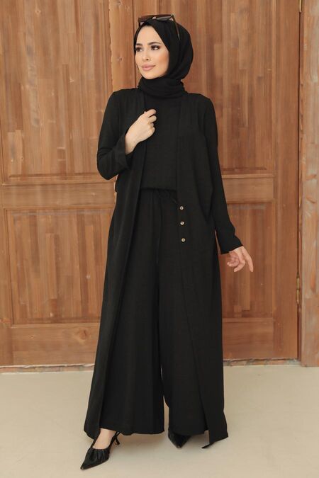 Black Hijab Overalls 51890S - NEVA STYLE