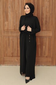 Black Hijab Overalls 51890S - 3