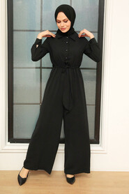 Black Hijab Overalls 5703S - 3