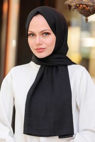 Black Hijab Shawl 5077S - 2