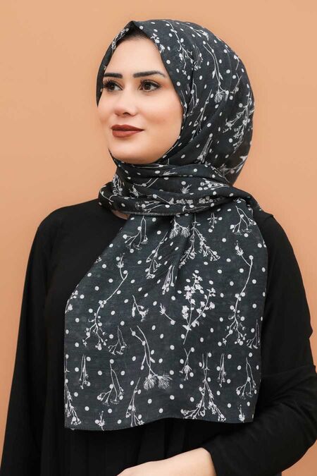 Black Hijab Shawl 7543s - Neva-style.com