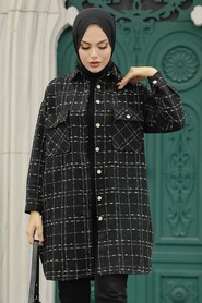 Black Hijab Shirt 12715S - 1