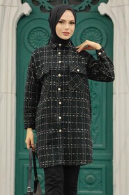 Black Hijab Shirt 12715S - 2