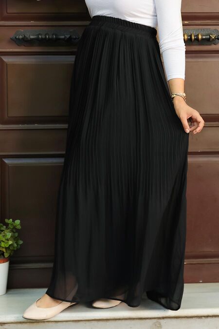 Black Hijab Skirt 32140S - NEVA STYLE