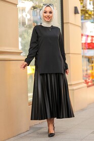 Black Hijab Suit 1298S - 1
