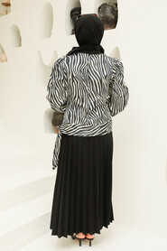 Black Hijab Suit Dress 10188S - 2