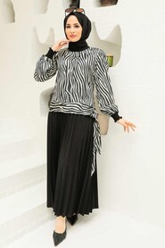 Black Hijab Suit Dress 10188S - 1