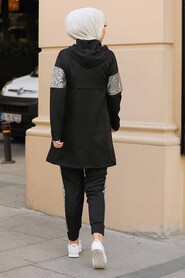 Black Hijab Suit Dress 11370S - 6