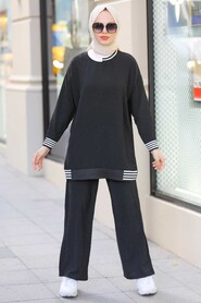 Black Hijab Suit Dress 1165S - 1