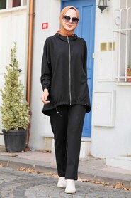 Black Hijab Suit Dress 1288S - 1