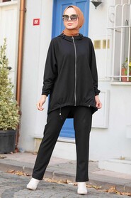 Black Hijab Suit Dress 1288S - 2
