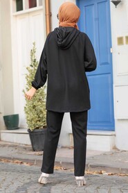 Black Hijab Suit Dress 1288S - 3