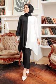 Black Hijab Suit Dress 1307S - 2