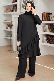 Black Hijab Suit Dress 13101S - 1