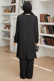 Black Hijab Suit Dress 13101S - 3