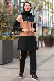 Black Hijab Suit Dress 1359S - 2