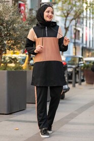 Black Hijab Suit Dress 1359S - 1