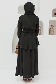 Black Hijab Suit Dress 15090S - 2