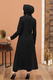 Black Hijab Suit Dress 15142S - 3