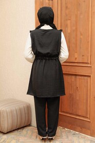 Black Hijab Suit Dress 1518S - 3
