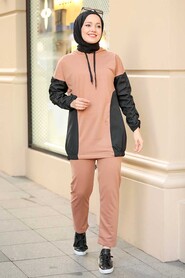 Black Hijab Suit Dress 1556S - 2