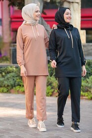 Black Hijab Suit Dress 1558S - 3