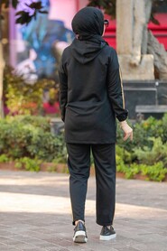 Black Hijab Suit Dress 1558S - 5