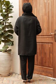 Black Hijab Suit Dress 16041S - 2