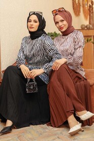 Black Hijab Suit Dress 1607S - 4