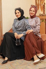 Black Hijab Suit Dress 1607S - 5