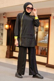 Black Hijab Suit Dress 19237S - 1