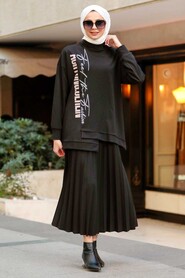 Black Hijab Suit Dress 19239S - 1