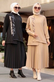 Black Hijab Suit Dress 19239S - 3