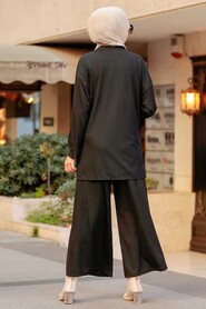 Black Hijab Suit Dress 19240S - 3