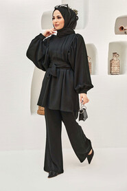 Black Hijab Suit Dress 20071S - 2