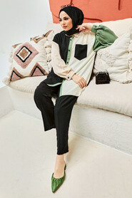 Black Hijab Suit Dress 229031S - 5