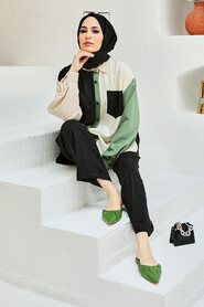 Black Hijab Suit Dress 229031S - 7