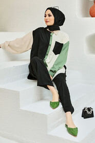 Black Hijab Suit Dress 229031S - 6