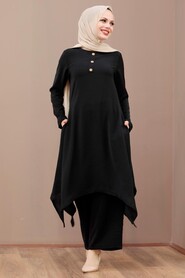 Black Hijab Suit Dress 2429S - 1