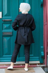 Black Hijab Suit Dress 26660S - 2