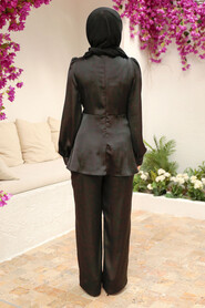 Black Hijab Suit Dress 3457S - 2