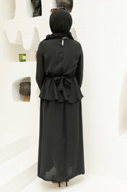 Black Hijab Suit Dress 45680S - 3