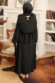 Black Hijab Suit Dress 50041S - 4