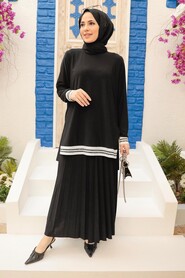 Black Hijab Suit Dress 50301S - 3