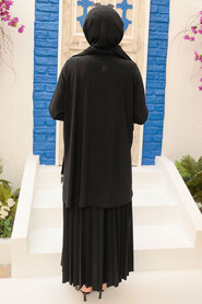 Black Hijab Suit Dress 50301S - 4